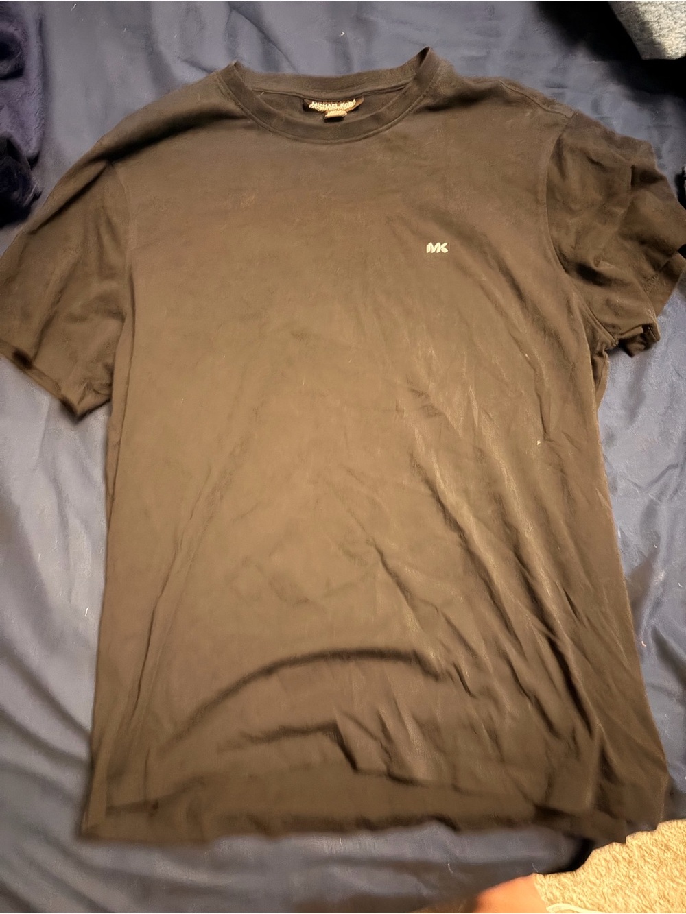 Michael Kors Men’s Black Crewneck T-Shirt with MK Chest Logo